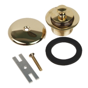 BrassCraft® SW2001 Lift and Turn Drain and Drain Overflow Faceplate, For Use With 1-7/8 to 2-1/4 in Drain, Polished Brass