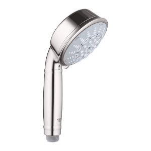 GROHE 27125BE0 Relexa® Rustic 100 Hand Shower, 2.5 gpm, 5 Sprays, 1/2 in Connection, Sterling/Brilliant Nickel