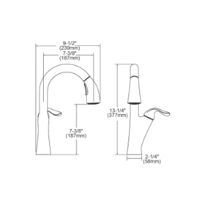 Elkay® LKHA4032CR Bar Faucet, Harmony™, 1.5 gpm Flow Rate, Polished Chrome, 1 Handle, 1 Faucet Hole, Traditional