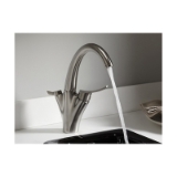 Kohler® 18865-CP Carafe® Filtered Water Faucet, 2.2 gpm Flow Rate, 360 deg High-Arc Swivel Spout, Polished Chrome, 1 Handle