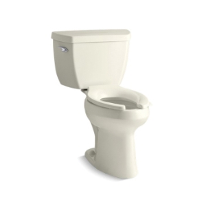 Kohler® 3493-96 2-Piece Toilet, Highline® Classic Comfort Height®, Elongated Bowl, 17-1/8 in H Rim, 12 in Rough-In, 1.6 gpf, Biscuit