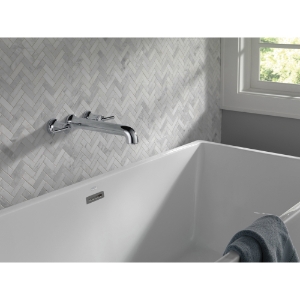 DELTA® T5759-SSWL Trinsic® Wall Mounted Tub Filler, Stainless