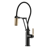 Brizo® 63243LF-BLGL Litze® Articulating Kitchen Faucet, 1.8 gpm Flow Rate, Swivel Spout, Matte Black/Luxe Gold, 1 Handle