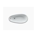 Kohler® 100-0 Birthday Bath® Bathtub, Rectangle Shape, 72 in L x 37-1/2 in W, End Drain, White