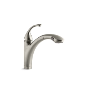 Kohler® 10433-BN Forte® Kitchen Sink Faucet, 1.8 gpm Flow Rate, High-Arc Swivel Spout, Vibrant® Brushed Nickel, 1 Handle, 1/3 Faucet Holes