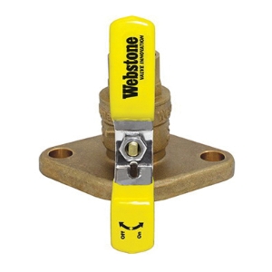 Webstone The Isolator® 50403 5040 Standard Uni-Flange Ball Valve, 3/4 in Nominal, C x Flange End Style, Forged Brass Body, Full Port, PTFE Softgoods