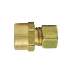 BrassCraft® 14X R Tube Adapter, 1/2 x 3/8 in, C x Compression, Brass