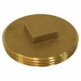 LEGEND 302-610 Raised Square Head Cleanout Plug, 5 in Nominal, MNPT End Style, Brass