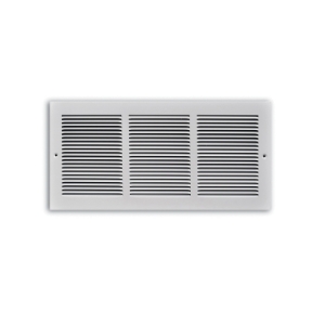 1-Way Stamped Face Return Air Grille, 30 x 10 in, 1008 cfm, Steel, Pristine White Powder Coated, Import