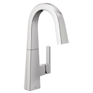 Moen® S55005 Premium Non-Pulldown Bar/Laundry Sink Faucet, Nio™, Chrome, 1 Handle, 1.5 gpm