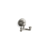 Kohler® 11414-BN Robe Hook, Bancroft®, 2 Hooks, 3-1/8 in OAW x 2-7/8 in OAD x 2-13/16 in OAH, Metal, Vibrant® Brushed Nickel