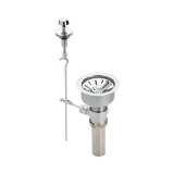 Elkay® LK94 Deluxe Remote Drain Fitting, 3-1/2 in Nominal, Polished Stainless Steel, 304 Stainless Steel Drain
