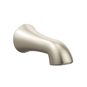 Moen® 195386BN Non-Diverter Tub Spout, Wynford™, 7-15/16 in L, 1/2 in Slip-Fit Connection, Metal, Brushed Nickel