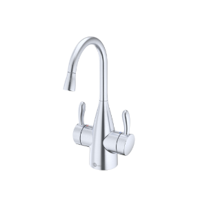 Insinkerator® 45386AJ-ISE Transitional 1010 Showroom Instant Hot and Cold Water Faucet, 360 deg Swivel Spout, Arctic Steel