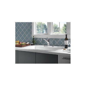 DELTA® 4140-DST Collins™ Kitchen Faucet, 1.8 gpm Flow Rate, Swivel Spout, Polished Chrome, 1 Handle, 1/3 Faucet Holes