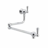 Perrin & Rowe® U.4799LS-APC-2 Pot Filler, 1.8 gpm Flow Rate, Swivel Spout, Polished Chrome, 2 Handles