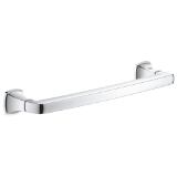 GROHE 40633000 Grab Bar, Grandera®, 15-3/16 in L, StarLight® Polished Chrome, Metal