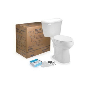 Mansfield® SmartHeight™ 4137CTK Toilet Kit With Tank Liner, Alto™, Elongated Bowl, 16-1/2 in H Rim, 12 in Rough-In, 1.28 gpf