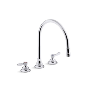 Kohler® 815T70-4AHA-CP Triton® Bowe® 1.5 gpm Kitchen Sink Faucet With 9-5/16" Gooseneck Spout, Aerated Flow and Lever Handles, Polished Chrome