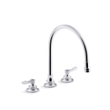 Kohler® 815T70-4AHA-CP Triton® Bowe® 1.5 gpm Kitchen Sink Faucet With 9-5/16" Gooseneck Spout, Aerated Flow and Lever Handles, Polished Chrome