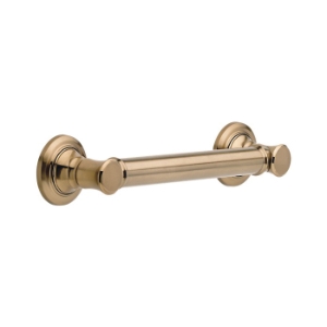 DELTA® 41612-CZ Traditional Decorative Grab Bar, 12 in L x 1-1/4 in Dia, Brilliance® Champagne Bronze, Zinc