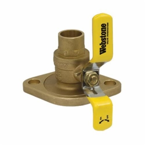 Webstone The Isolator® 51404 5140 Standard Uni-Flange Ball Valve, 1 in Nominal, C x Rotating Flanged End Style, Forged Brass Body, Full Port, PTFE Softgoods