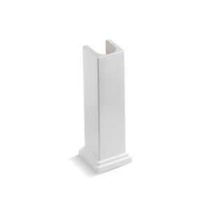 Kohler® 2767-0 Tresham® Bathroom Sink, 9-9/16 in L x 9-9/16 in W x 28 in H, Bathroom Sink, Fireclay, White