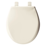 Bemis® 200E4 346 Toilet Seat with Cover, AFFINITY ™, Round Bowl, Closed Front, Plastic, Biscuit, Adjustable Hinge