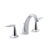 Kohler® 45102-4-CP Alteo® Widespread Bathroom Sink Faucet, 1.2 gpm Flow Rate, 4-3/4 in H Spout, 8 to 16 in Center, Polished Chrome, 2 Handles, Pop-Up Drain