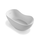 Kohler® 1800-HW1 Abrazo® Bathtub, Oval Shape, 66 in L x 31-1/2 in W, Center Drain, Honed White