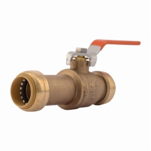 Sharkbite® 24737LF Ball Valve, 1 in Nominal, Push-Fit x Slip End Style, Brass Body, Full Port, EPDM Softgoods