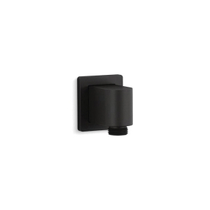 Kohler® 98350-BL Awaken® Wall Mount Supply Elbow, 1/2 in x G1/2-14 Nominal, NPT x Hose End Style, Metal, Matte Black