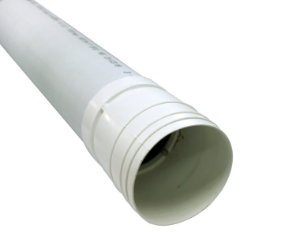 Advanced Drainage Systems™ 04550010 Triple-Wall Pipe, 4 in, 10 ft L, Bell x Spigot, White