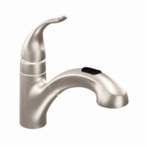 Moen® 67315SRS Kitchen Faucet, Integra®, 1.5 gpm Flow Rate, 120 deg Spout, Spot Resist® Stainless Steel, 1 Handle, 1/3 Faucet Holes