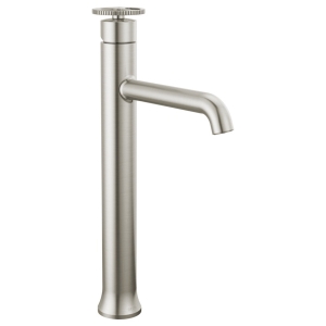 DELTA® 758-SS-DST Trinsic® Vessel Bathroom Faucet, Commercial/Residential, 6-1/4 in Spout, 9-5/16 in H Spout, Stainless, 1 Handle