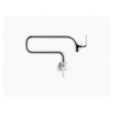 Kohler® 22066-CP Graze® Pot Filler Faucet, 3.2 gpm Flow Rate, Swing Spout, Polished Chrome, 1 Handle