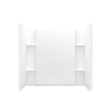 Sterling® 71154100-0 Tile Look Bath/Shower Wall Set, Accord®, 60 in L x 32 in W x 55-1/4 in H, Solid Vikrell®