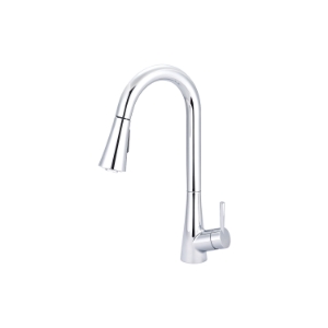 OLYMPIA K-5020 Kitchen Faucet, 1.8 gpm Flow Rate, Polished Chrome, 1 Handle, 1/3 Faucet Holes, Function: Traditional