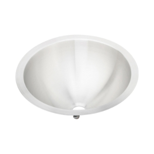 Elkay® RLLVR12 Bathroom Sink, Asana™, Round Shape, 14-3/8 in W x 14-3/8 in D x 6 in H, Top Mount, 304 Stainless Steel, Luster Highlighted Satin