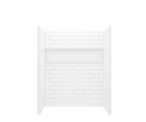 Bootz NexTile 6030 Direct-to-Stud Four-Piece Alcove Shower Wall Kit in White