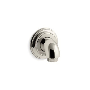 Kohler® 22173-SN Bancroft® Wall Mount Supply Elbow with Check Valve, 1/2 in x G1/2-14 Nominal, NPT End Style, Brass, Vibrant® Polished Nickel