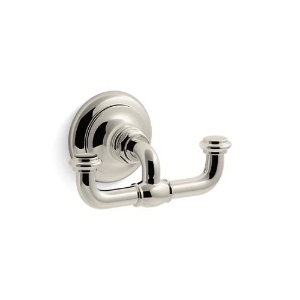 Kohler® 72572-SN Artifacts® Double Robe Hook, Vibrant Polished Nickel