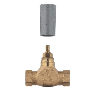 GROHE 29273000 Concealed Stop Valve, 1/2 in, NPT, Brass Body, Rough Brass
