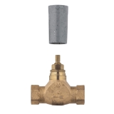 GROHE 29273000 Concealed Stop Valve, 1/2 in, NPT, Brass Body, Rough Brass