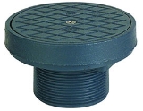 Sioux Chief 852-3LI Adjustable Standard On-Grade Cleanout with Ring and Strainer, 3 in Cleanout, 6-1/8 in Dia Cover, ABS
