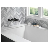 DELTA® T5771-BLWL Galeon™ Wall Mount Tub Filler, 12 gpm Flow Rate, 8 in Center, Matte Black, 2 Handles, Commercial/Residential