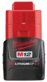 Milwaukee® M12™ REDLITHIUM™ 48-11-2420 Compact Rechargeable Cordless Battery Pack, 2 Ah Lithium-Ion Battery, 12 VDC Charge