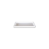 Florestone™ 3060F WHT Single Threshold Shower Receptor, White, End Drain, 30 in W x 4-3/4 in D