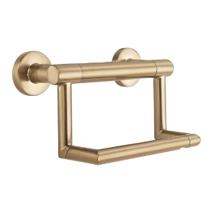 DELTA® 41550-CZ Decor Assist™ Contemporary Toilet Tissue Holder With Assist Bar, 300 lb Capacity, 4-1/2 in H, Brilliance® Champagne Bronze