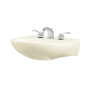 Sterling® 446128-96 Bathroom Sink Basin With Overflow, Sacramento®, Oval Shape, 2 in Faucet Hole Spacing, 21-1/4 in L x 18-1/4 in W, Wall Mount, Vitreous China, Biscuit